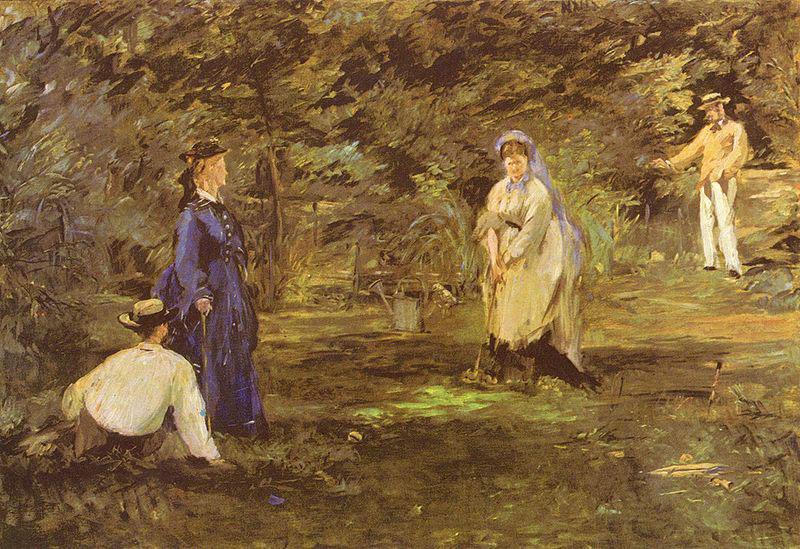 Edouard Manet Croquet-Partie oil painting image